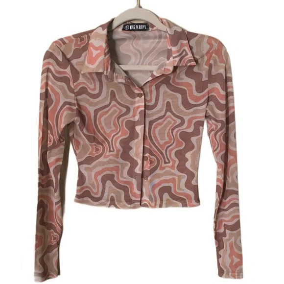 The Kript Retro Sheer Top - Picture 1 of 6